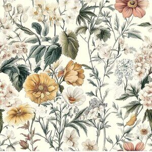 NEW Safiyya Peel & Stick Floral Wallpaper Roll 16.9" x 196.8" Cottage Craft